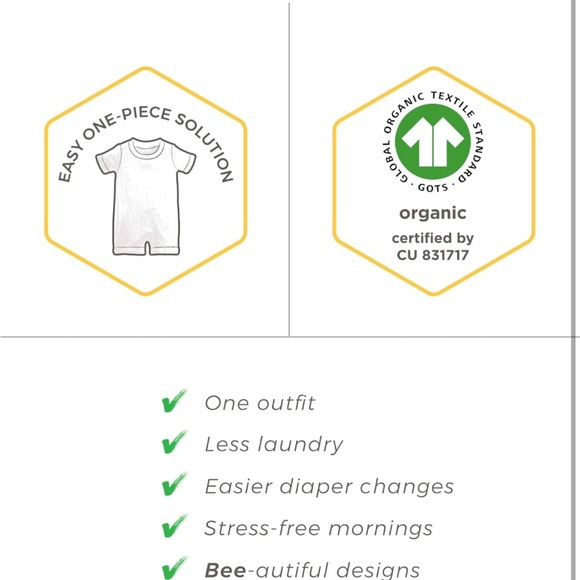 Burt's Bees Baby 100% Organic Cotton One-piece long Sleeve Footies with hats - Picture 8 of 9